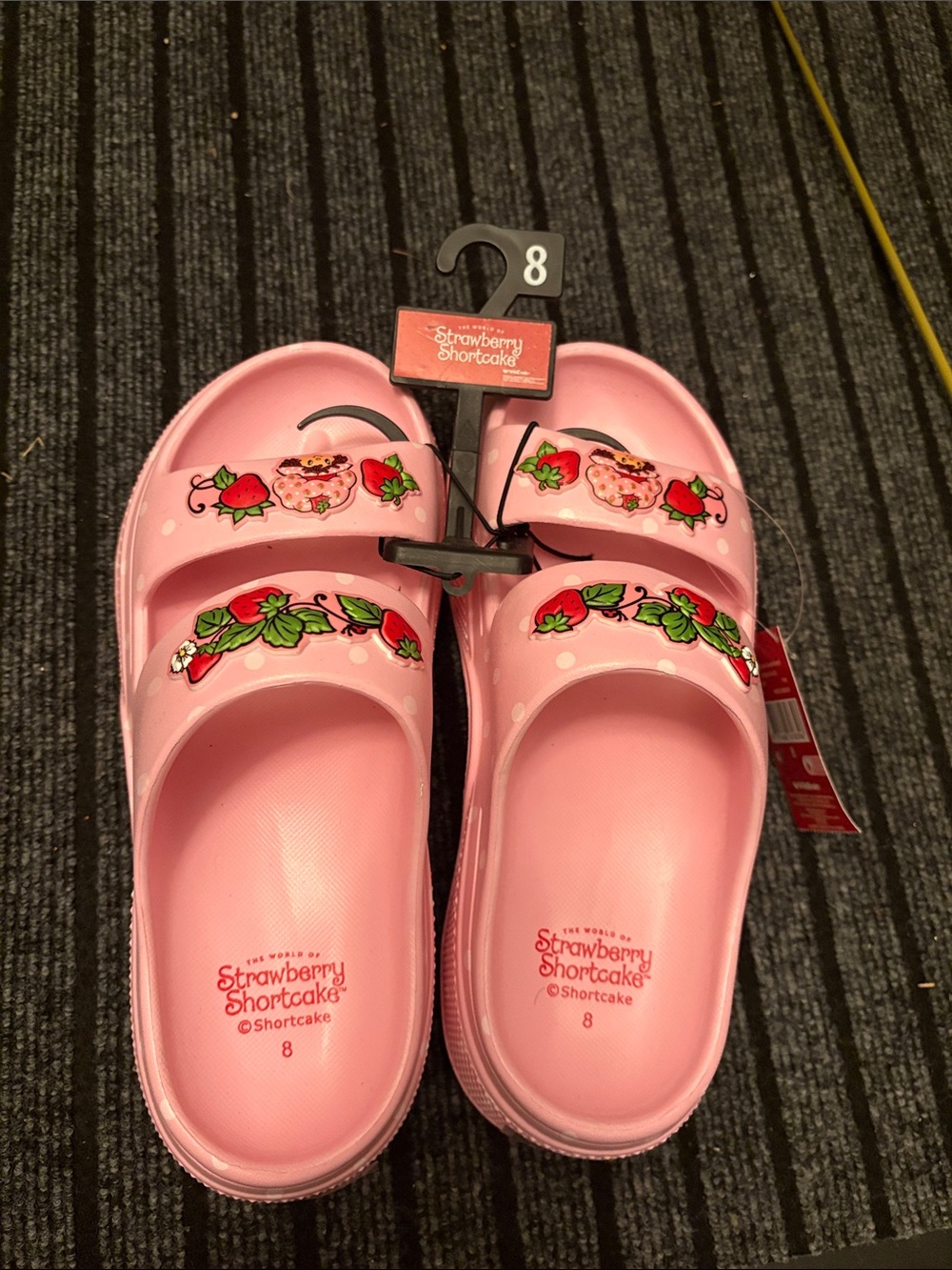 Strawberry Shortcake Pink Slide Sandals